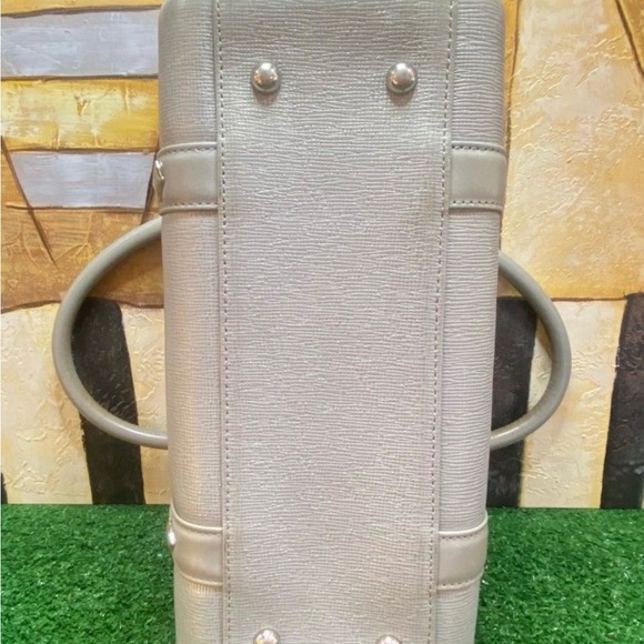 MCM Authentic Gray/Silver Small HandbagShoulder/Crossbody with chain - Picture 11 of 15